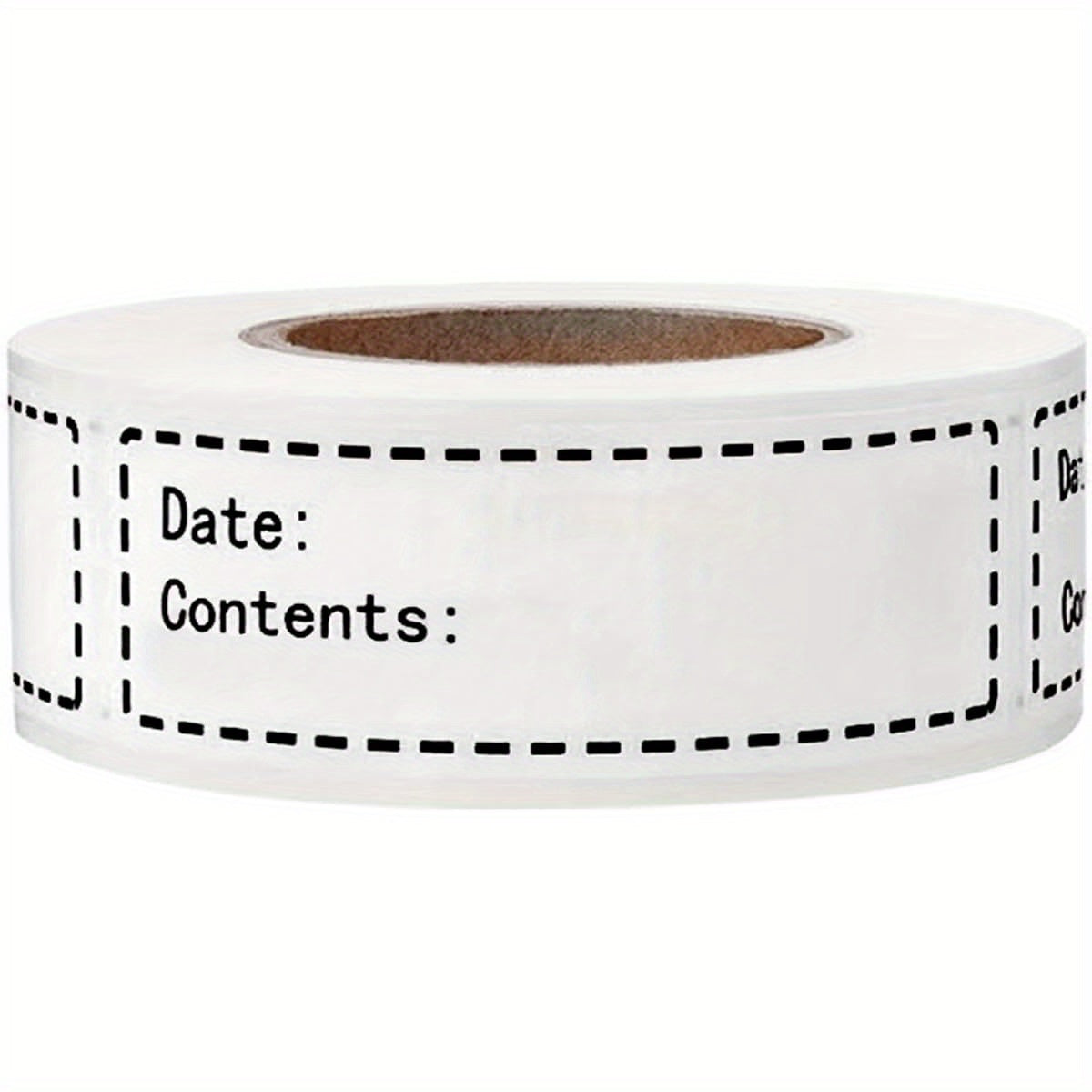 600pcs Removable Freezer Labels 1x3 Inch - Write-On & Easy Clean No Residue Food Storage Stickers with Date & Contents Fields for Kitchen, Restaurants, Markets (Black), Freezer Food Storage, Restaurant Supply, Visible Label Design, Writable Surface