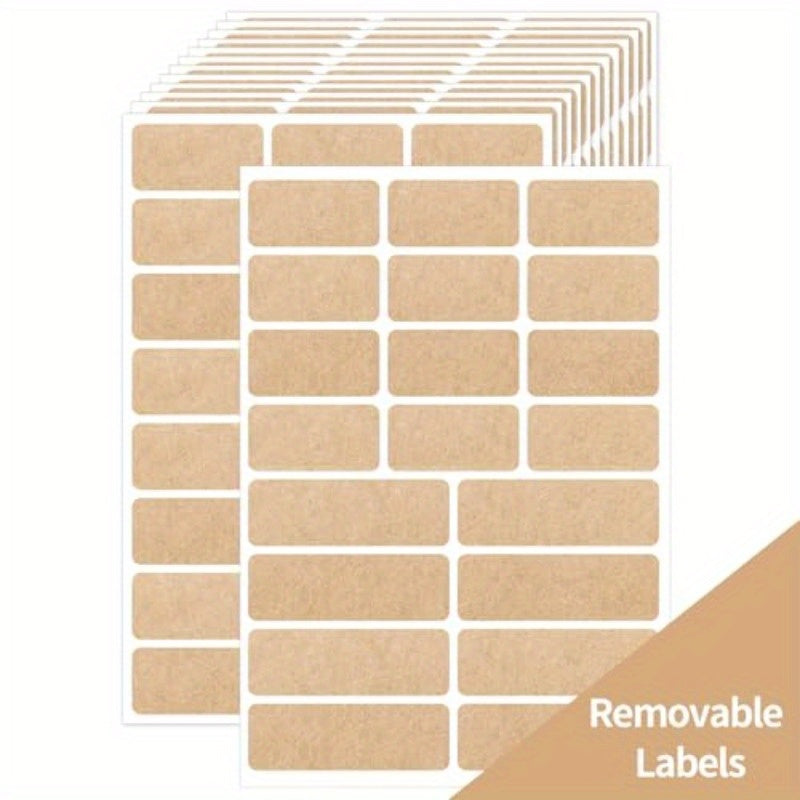 Kraft Label Stickers Removable Writable Gift Labels SelfAdhesive Brown Labels for Essential Oil Bottle Jars Food Storage or Gift Decoration 2 Size 300 Sheet