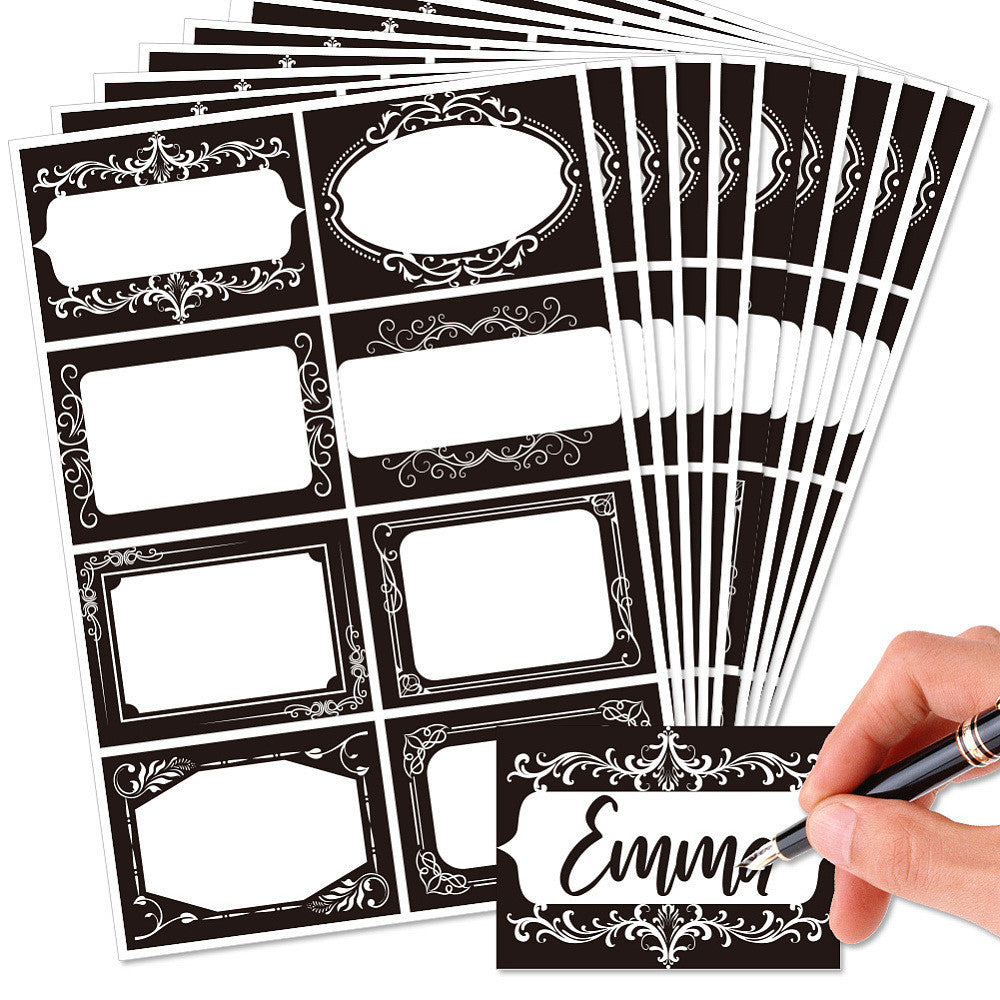 10sheets Flower PVC Waterproof Blank Label Stickers Writable Adhesive Label Rectangle Floral Sticker: 85x60mm 8pcs\u002F sheet Craft Supplies & Stickers Handmade Set