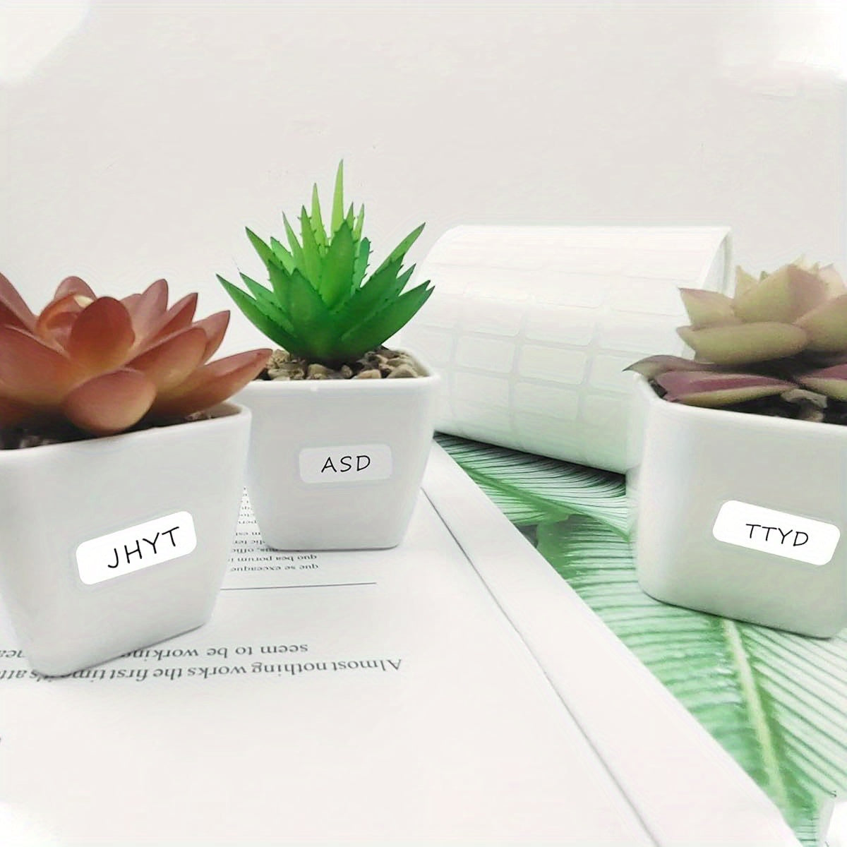 10000pcs Storage Container Labels Sticker Premium Adhesive Small Labels Writable Rectangle White Stickers