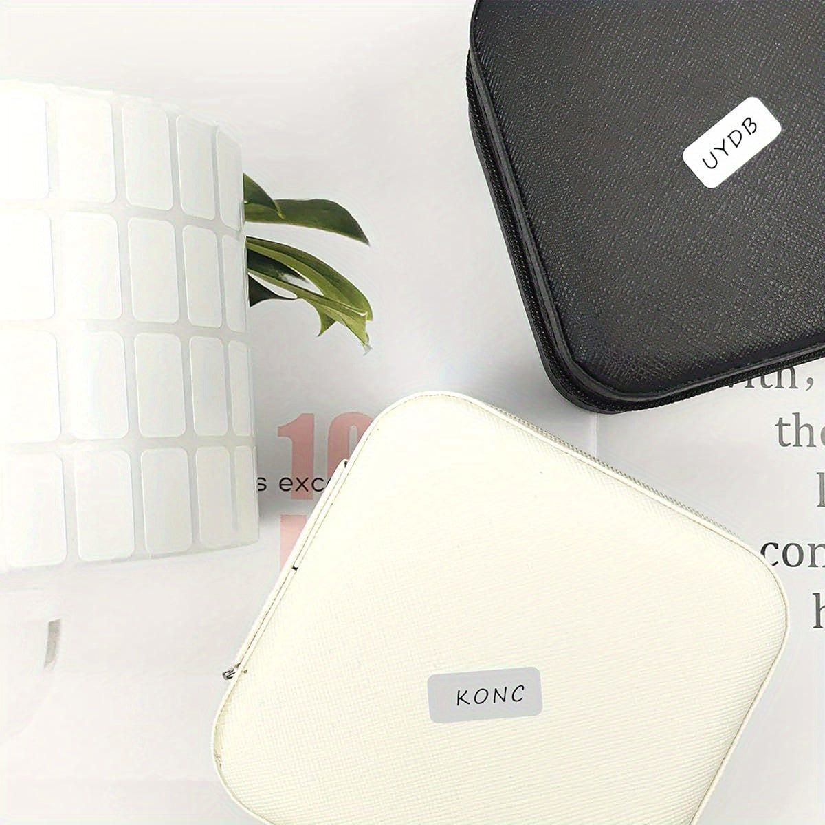 10000pcs Storage Container Labels Sticker Premium Adhesive Small Labels Writable Rectangle White Stickers