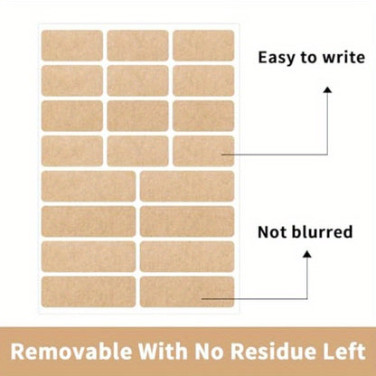 Kraft Label Stickers Removable Writable Gift Labels SelfAdhesive Brown Labels for Essential Oil Bottle Jars Food Storage or Gift Decoration 2 Size 300 Sheet