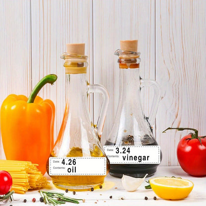 600pcs Removable Freezer Labels 1x3 Inch - Write-On & Easy Clean No Residue Food Storage Stickers with Date & Contents Fields for Kitchen, Restaurants, Markets (Black), Freezer Food Storage, Restaurant Supply, Visible Label Design, Writable Surface