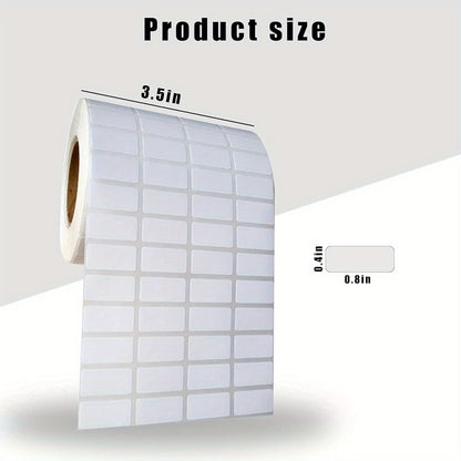 10000pcs Storage Container Labels Sticker Premium Adhesive Small Labels Writable Rectangle White Stickers