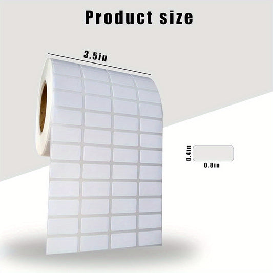 10000pcs Storage Container Labels Sticker Premium Adhesive Small Labels Writable Rectangle White Stickers