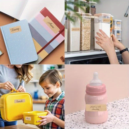 Kraft Label Stickers Removable Writable Gift Labels SelfAdhesive Brown Labels for Essential Oil Bottle Jars Food Storage or Gift Decoration 2 Size 300 Sheet